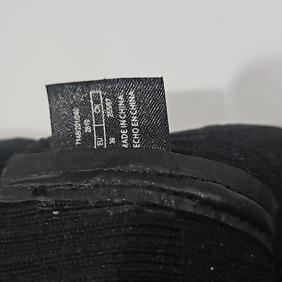 Zara Trafaluc Black Stretchy Sock Mesh Pointed Toe Ankle Boot Stiletto Heels - Picture 9 of 9